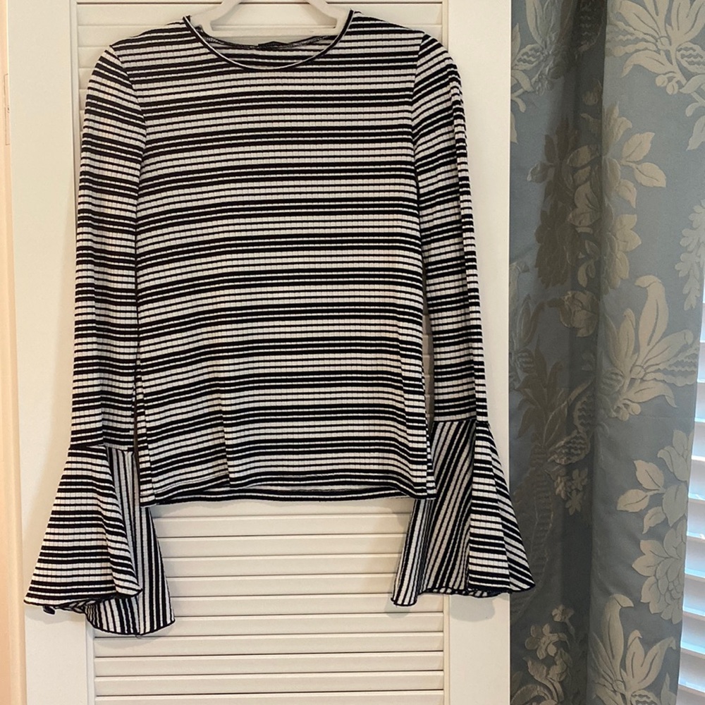 Zara ruffle sleeve top